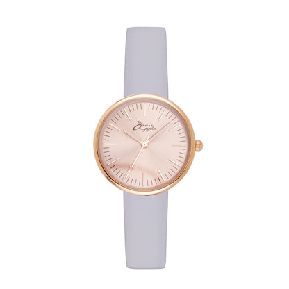 Annie Apple Nurses Fob Watch - Venus - Rose Gold Mesh - Lilac Leather - 35mm - Annie Apple