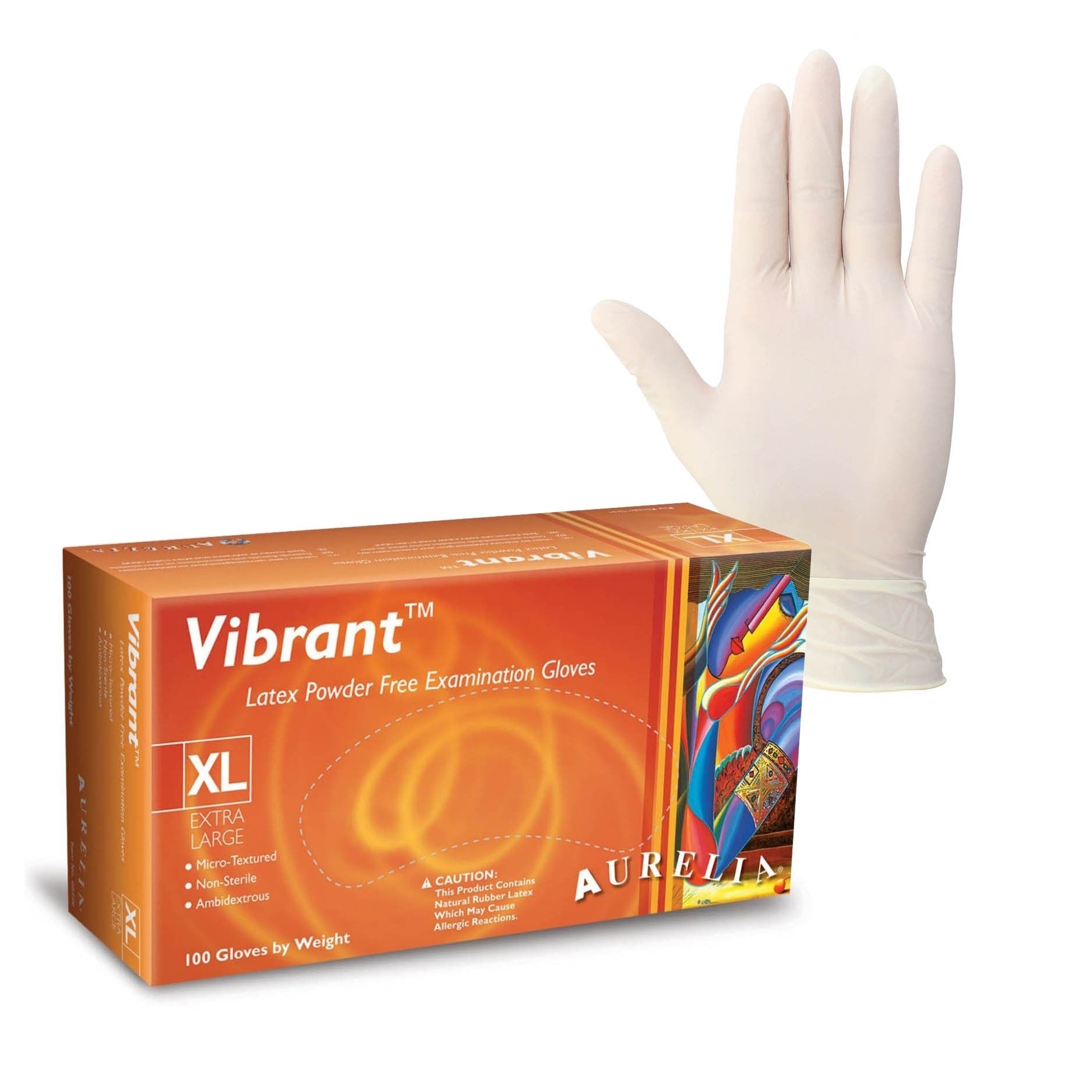 Aurelia Luminance Polymer-Coated hot Latex Powder Free Examination Gloves 900 Small