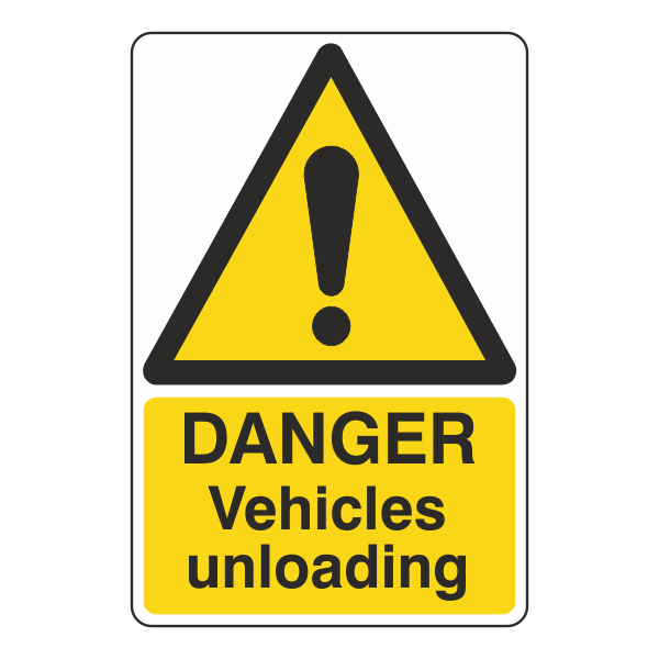 Danger Vehicles Unloading Sign – Medisave UK