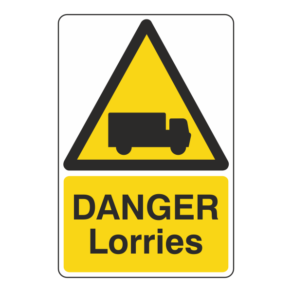 Danger Lorries Sign - Medisigns