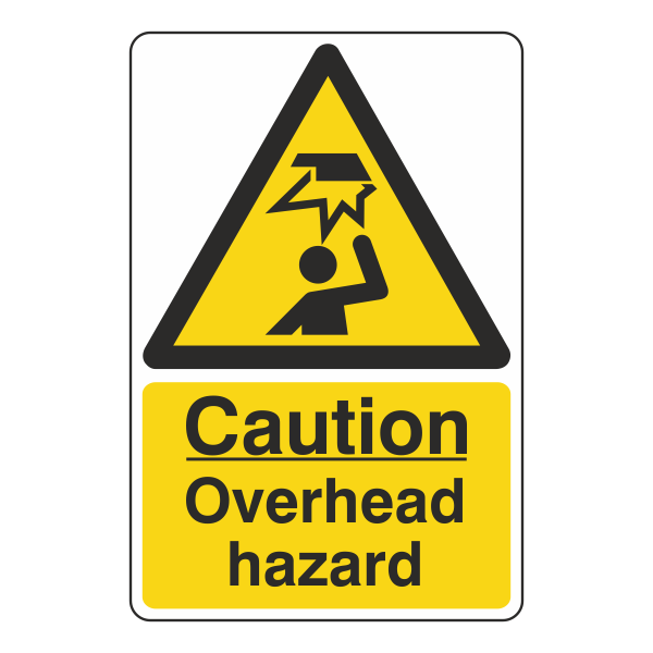 Caution Overhead Hazard Sign - Medisigns