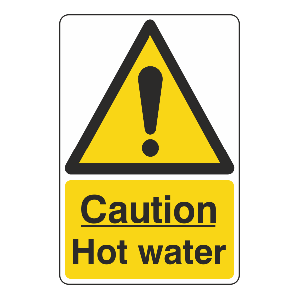 Caution Hot Water Sign - Medisigns