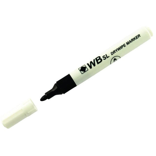 Black Whiteboard Marker Pens Bullet Tip (Pack of 10) - Vow