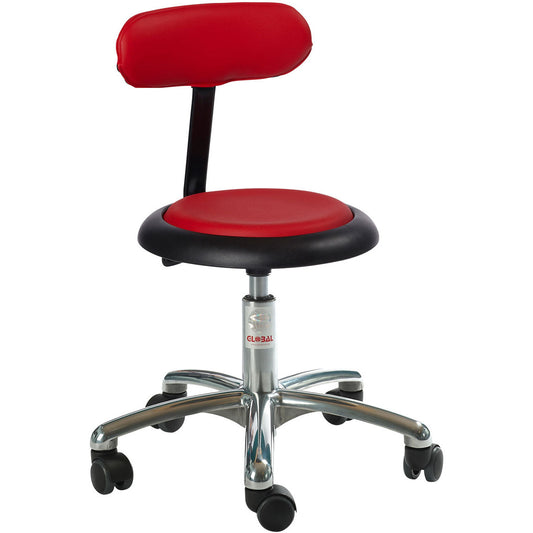 Micro Stool with Backrest - Low Gas Spring - 