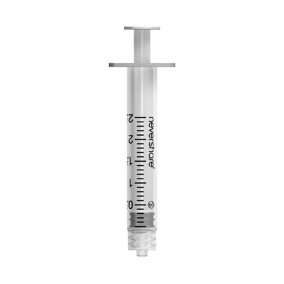 2ml Nevershare Syringe: White (Luer Lock) X 100 - Exchange Supplies