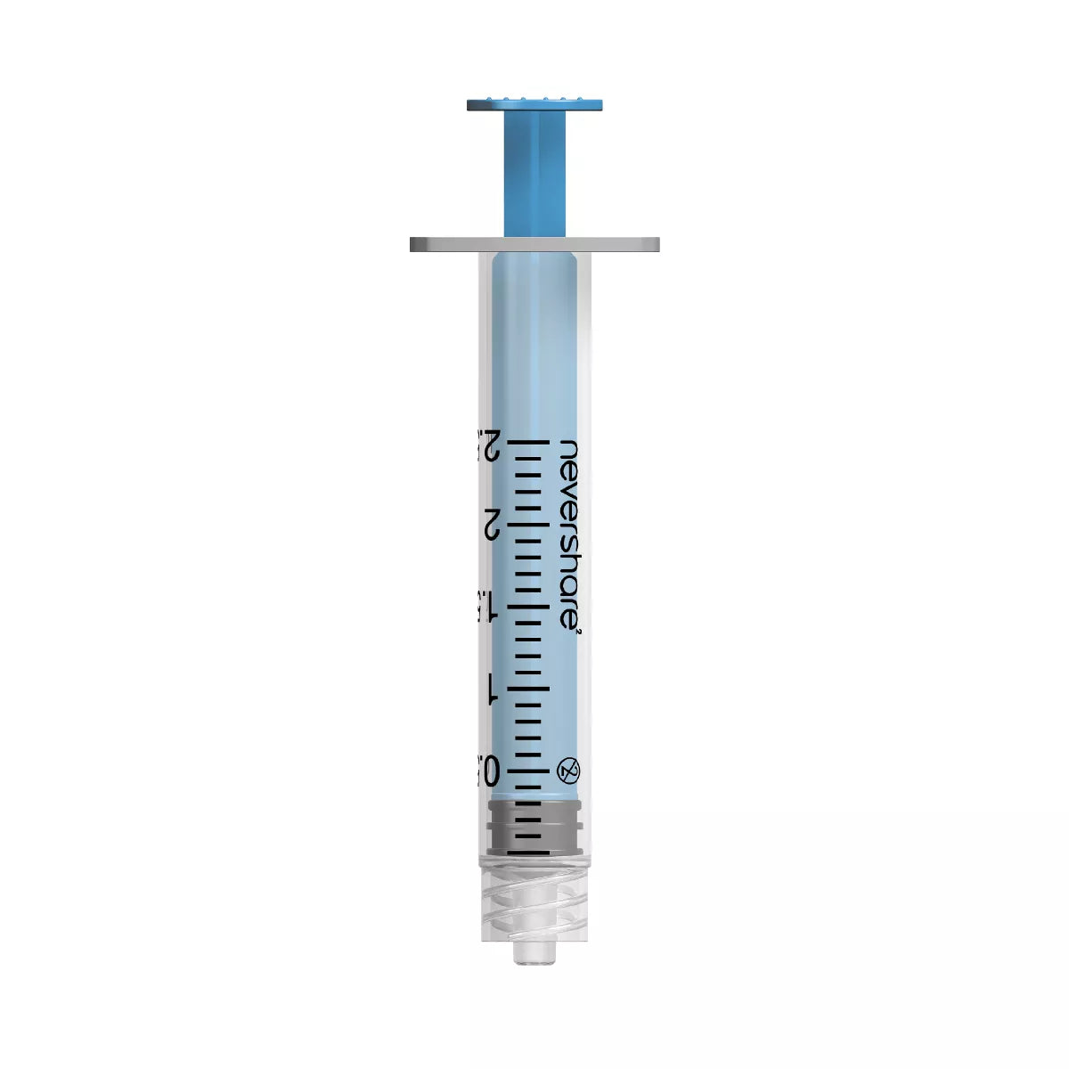 2ml Nevershare Syringe: Blue (Luer Lock) X 100 - Exchange Supplies