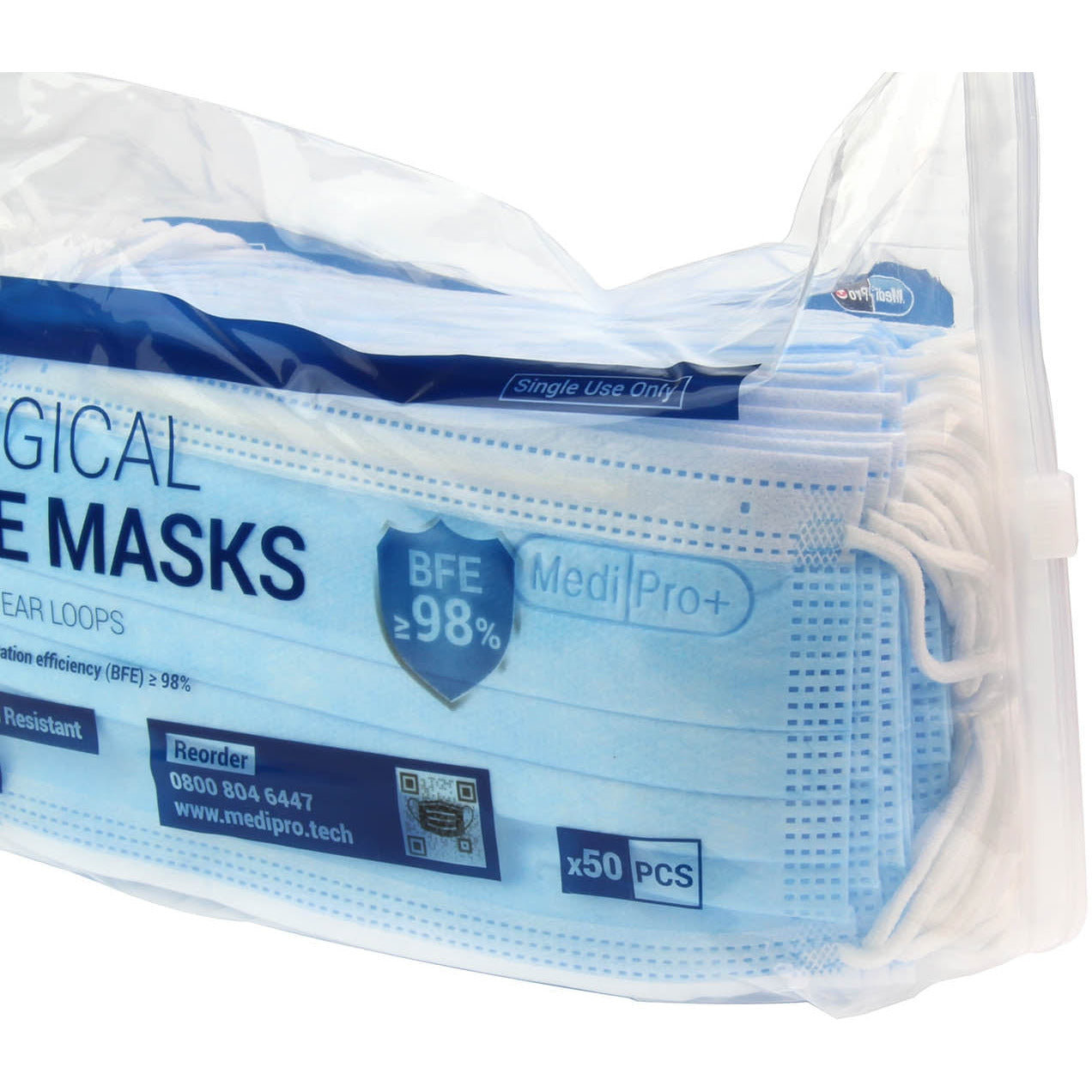 Surgical Face Masks - Type IIR Certified x 50 - MediPro