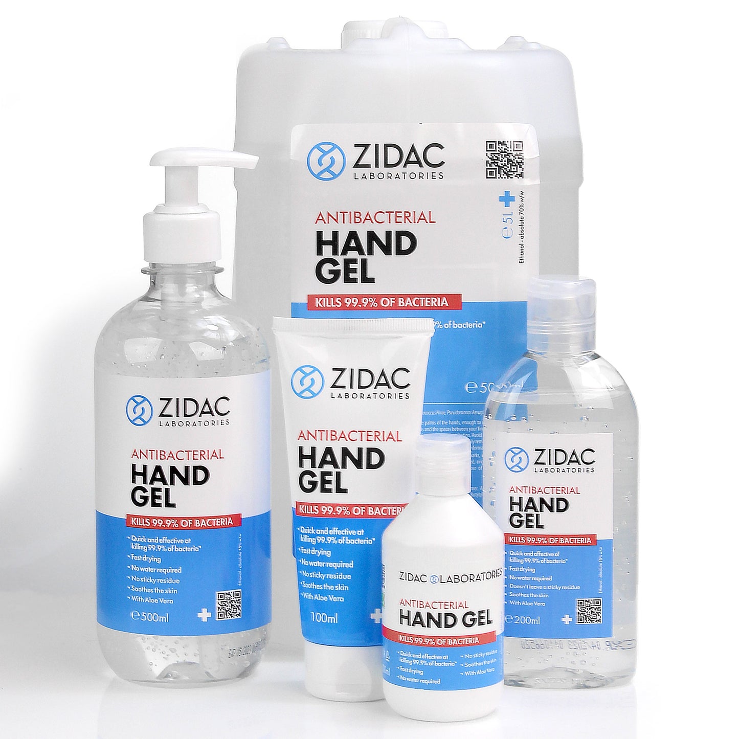 Zidac 70% Alcohol Hand Sanitiser - 500ml Pump Top - Hospital Grade